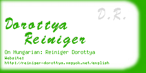dorottya reiniger business card